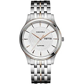 【中古】【輸入品・未使用】CALUOLA Quartz Watchカジュアル腕時計メンズのday-date Steel Watch ca1187gl 1187-tt-white