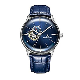 【中古】【輸入品・未使用】Reef Tiger 男性腕時計 ステンレススチール 自動機械腕時計 ブルーダイヤル RGA8239