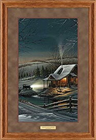 【中古】【輸入品・未使用】イブニングwith Friends???キャビンFramed Pinnacle印刷by Terry Redlin