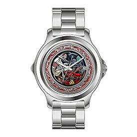 【中古】【輸入品・未使用】FDCクリスマスギフトWatchesメンズファッションJapanese Quartz Dateステンレススチールブレスレット時計ケルトクロス[ゴールドwithブラックエナ