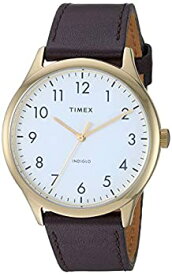 【中古】【輸入品・未使用】Timex TW2T71600 Men's Modern Easy Reader 40mm Brown Leather Strap Watch