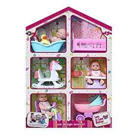 【中古】【輸入品・未使用】ジェーシートイズ（JC Toys） Toys Lots to Love Babies - ビニール人形 5インチ 3個と アクセサリー6個と 再利用可能なボックスプレイハウスの