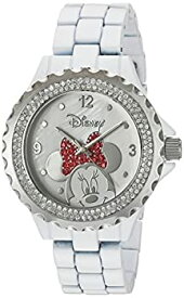 【中古】【輸入品・未使用】Disney Minnie Mouse Women's Enamel Sparkle White Alloy Watch%カンマ% Silver Bezel%カンマ% White Bracelet%カンマ% W002895