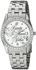【中古】【輸入品・未使用】[女性用腕時計]Disney Women's 'Beauty' Quartz Metal and Stainless Steel Casual Watch Color Silver-Toned (Model: WDS000314)[並行輸入品]