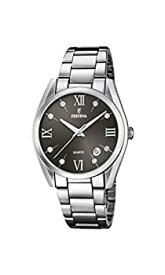 【中古】【輸入品・未使用】ステンレス鋼の革紐F16790 / Fが付いているFestinaレディースアナログの水晶腕時計