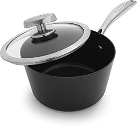 【中古】【輸入品・未使用】Scanpan PRO IQ テフロン加工 覆われた 鍋 、 2 クォート 、 ブラック