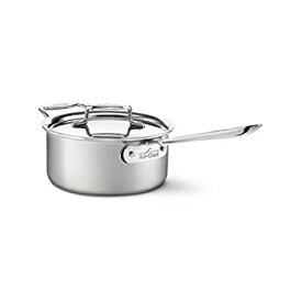 【中古】【輸入品・未使用】All-Clad BD55203 D5 Brushed 18/10 Stainless Steel 5-Ply Bonded Dishwasher Safe Sauce Pan with Lid Cookware%カンマ% 3-Quart%カンマ% Silver by