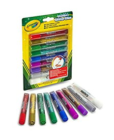 【中古】【輸入品・未使用】Crayola Washable Glitter Glue Pens .35oz 9/Pkg-Bold (並行輸入品)