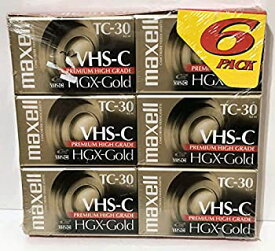 【中古】【輸入品・未使用】Maxell VHS-C カムコーダテープ 6個パック HGX-Gold TC-30