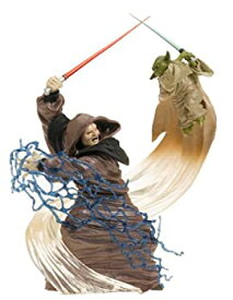 【中古】【輸入品・未使用】Star Wars Unleashed 10 Inch Statue Figure YODA vs DARTH SIDIOUS Hasbro 2005