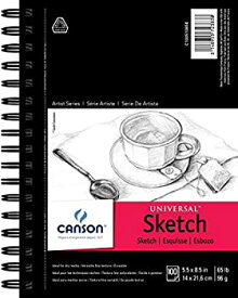 【中古】【輸入品・未使用】Canson Universal Spiral Sketch Book 5%ダブルクォーテ%X8%ダブルクォーテ%-100 Sheets (並行輸入品)