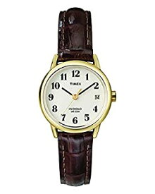【中古】【輸入品・未使用】Timex Womens Easy Reader Brown Leather Strap Watch