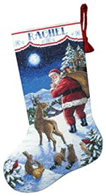 【中古】【輸入品・未使用】Santa's Arrival Stocking Counted Cross Stitch Kit-16%ダブルクォーテ% Long 14 Count (並行輸入品)
