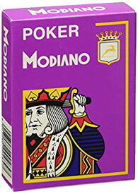【中古】【輸入品・未使用】[Modiano]Modiano Italian Poker Game Playing Cards Purple Poker Large 4 Index Single Card Deck 100% Plastic Made in Italy 484 [並行輸入