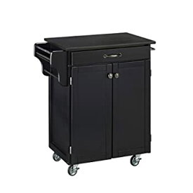 【中古】【輸入品・未使用】Home Styles Create-a-Cart Black Two-door Kitchen Cart with Granite Top%カンマ% Two Wood Panel Doors%カンマ% One Drawer%カンマ% Two Towel Bars%カン
