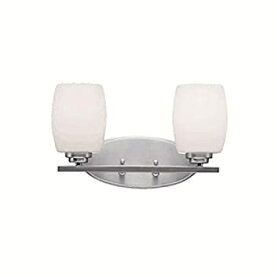 【中古】【輸入品・未使用】Kichler Lighting 5097NI Eileen 2-Light Bath Fixture%カンマ% Brushed Nickel with White-Etched Glass by Kichler Lighting [並行輸入品]