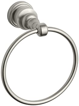 (Vibrant Brushed Nickel) KOHLER K-6817-BN IV Georges Brass Towel Ring in Polished or Brushed Finishes%ｶﾝﾏ% Vibrant Brushed Nickel [並