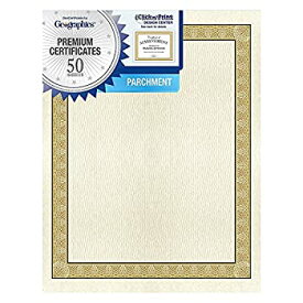 【中古】【輸入品・未使用】Parchment Paper Certificates%カンマ% 8-1/2 x 11%カンマ% Natural Diplomat Border%カンマ% 50/Pack (並行輸入品)