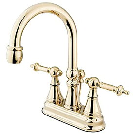 【中古】【輸入品・未使用】Kingston Brass KS2612TL Two Handle 4 in. Centerset Lavatory Faucet with Brass Pop-up