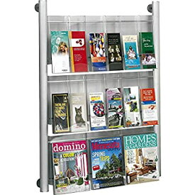 【中古】【輸入品・未使用】Safco Products 4134SL Luxe Magazine Rack%カンマ% 9 Pocket%カンマ% Silver 141［並行輸入］