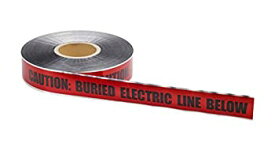 【中古】【輸入品・未使用】Mutual Industries 17774-79-3000 Polyethylene Underground Electric Detectable Marking Tape 1000' Length x 3 Width%カンマ% Red by Mutual Ind