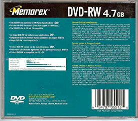 【中古】【輸入品・未使用】Memorex DVD - RW 4.7?GBデータ1?x???2?xまたは120分ビデオ