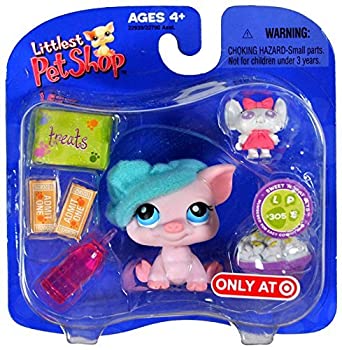 Hasbro Year 2006 Littlest Pet Shop Exclusive Single Pack %ﾀﾞﾌﾞﾙｸｫｰﾃ%Sweet N' Neat Pets%ﾀﾞﾌﾞﾙｸｫｰﾃ% Series Bobble Head Pet Figure Set #30