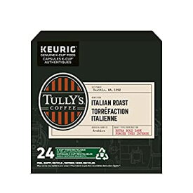 【中古】【輸入品・未使用】Keurig Tully's（タリーズ）KカップTully's Coffee K-Cup for Keurig Brewers 並行輸入品 (イタリアンローストItalian Roast%カンマ% 24カップ(24C