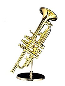【中古】【輸入品・未使用】5 Gold Trumpet w/Case Miniature Replica Music Musical Instrument by Broadway