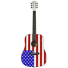 【中古】【輸入品・未使用】Main Street Guitars MAAF Dreadnought アコースティックギター in American Flag Finish アコースティックギター アコギ ギター (並行輸入)