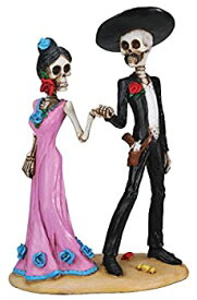 【中古】【輸入品・未使用】Day of The Dead Skeleton Couple Holding Hands Figurine by Summit [並行輸入品]