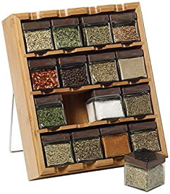 【中古】【輸入品・未使用】Kamenstein Bamboo Inspirations 16-Cube Spice Rack with Free Spice Refills for 5 Years by Kamenstein