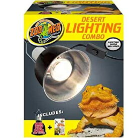 【中古】【輸入品・未使用】Zoo Med Desert Lighting Combo Pack Deep Dome Basking Spot Lamp Reptile Terrarium