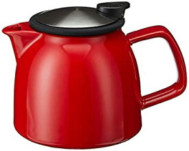 【中古】【輸入品・未使用】(Red) - FORLIFE Bell Ceramic Teapot with Basket Infuser%カンマ% 26-Ounce/770ml%カンマ% Red