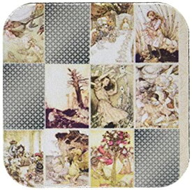 【中古】【輸入品・未使用】(set-of-4-Soft) - 3dRose cst_79378_1 Vintage Alice in Wonderland Art Collage-Soft Coasters%カンマ% Set of 4