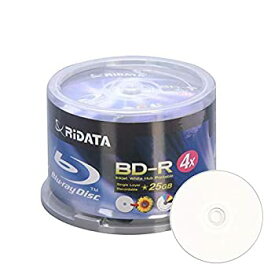 【中古】【輸入品・未使用】Ritek Ridata Blu - ray ( BD - R )ホワイトBD - Rメディアインクジェット印刷可能なハブ4?x 25?GB 50パックでケーキボックス( bdr-254-rdiwn-cb