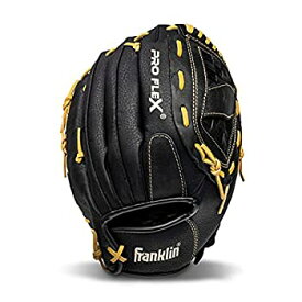 【中古】【輸入品・未使用】(Right Handed Throw%カンマ% 12.5-Inch%カンマ% Black/Camel) - Franklin Sports Pro Flex Hybrid Series Baseball Gloves