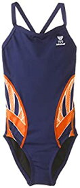 【中古】【輸入品・未使用】(26%カンマ% Navy/Orange) - TYR SPORT Girl's Phoenix Splice Diamondfit Swimsuit