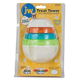 【中古】【輸入品・未使用】JW Pet Company 43505 Treat Tower Toys for Pets%カンマ% Small%カンマ% White/Rings of Blue%カンマ% Orange%カンマ% Green by Doskocil