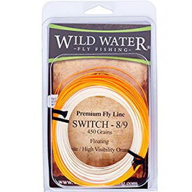 【中古】【輸入品・未使用】(6/7F - 350 grains) - Wild Water Switch Floating Orange White Fly Fishing Line%カンマ% 37m