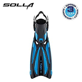 【中古】【輸入品・未使用】(Medium%カンマ% Fish Tail Blue) - TUSA Open Heel Solla Dive Fins