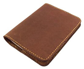 【中古】【輸入品・未使用】(Dark Brown) - Refillable Leather Pocket Notebook - Mini Composition Cover - Fits Standard 11cm x 8.3cm Mini Composition Book (Dark Bro