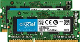 【中古】【輸入品・未使用】Crucial [Micron製Crucialブランド] DDR3 1866 MT/s (PC3-14900) 16GB Kit (8GBx2) CL13 SODIMM 204pin 1.35V/1.5V CT2KIT102464BF186D