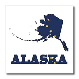 【中古】【輸入品・未使用】3dRose ht_58720_1 アラスカ州旗 アラスカ州 旗 熱転写 白地用 20.32cm x 20.32cm