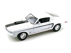 【中古】【輸入品・未使用】Maisto (マイスト) 1968 Ford (フォード) Mustang (マスタング) GT Cobra Jet Fastback 1/18 White MA31167-WH ミニカー ダイキャスト 自動車 (