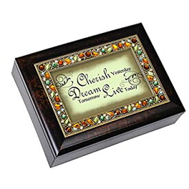 【中古】【輸入品・未使用】[コテージ ガーデン]Cottage Garden Cherish Dream Live Italian Style Burlwood Decorative Music Musical Jewelry Box Plays What a Wonderful