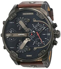 【中古】【輸入品・未使用】Diesel Men's DZ7314 The Daddies Series Stainless Steel Watch With Brown Leather Band [並行輸入品]