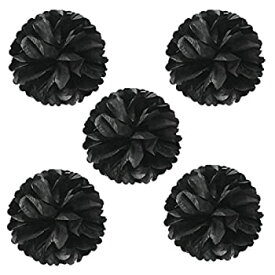 【中古】【輸入品・未使用】Wrapables Tissue Pom Poms Party Decorations for Weddings%カンマ% Birthday Parties%カンマ% Baby Showers and Nursery Decor%カンマ% Black%カンマ% 8-In