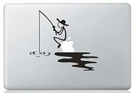 【中古】【輸入品・未使用】MacBook ステッカー シール Fishing Man [並行輸入品] (15インチ)