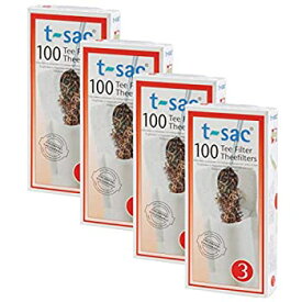 【中古】【輸入品・未使用】T-Sac Tea Filter Bags%カンマ% Disposable Tea Infuser%カンマ% Number 3-Size%カンマ% 3 to 8-Cup Capacity%カンマ% Set of 400 by T-Sac [並行輸入品]